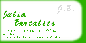 julia bartalits business card